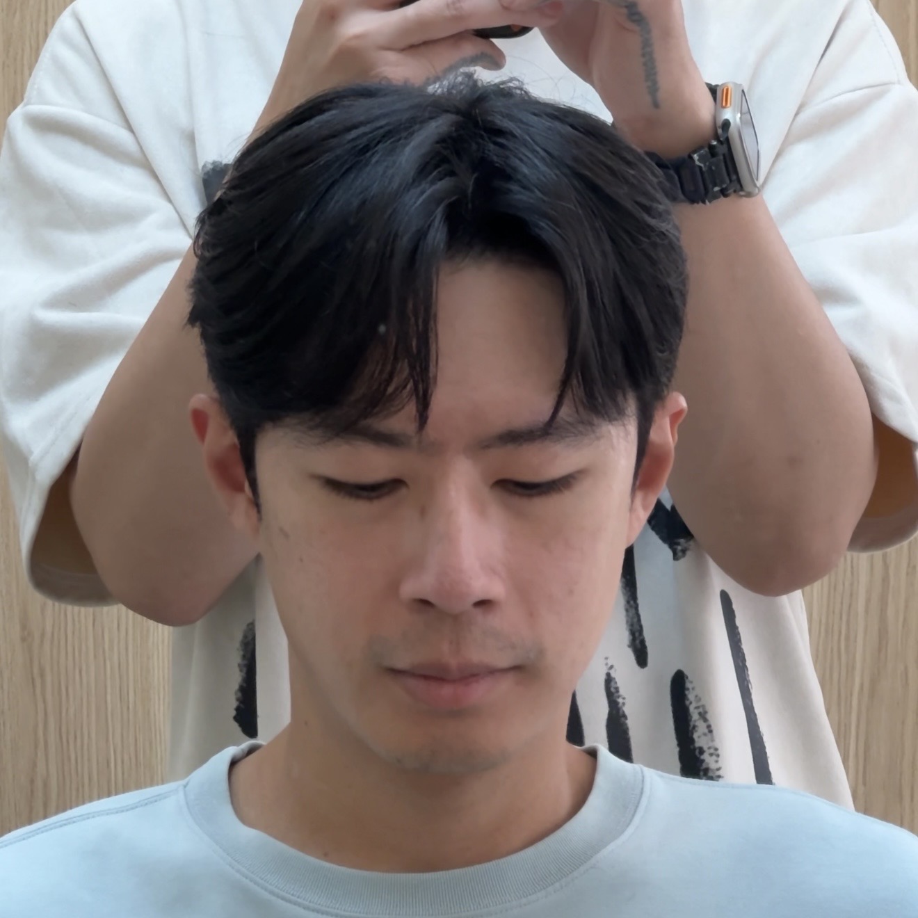 新竹男生剪髮 韓系瀏海 設計師小歐實剪作品